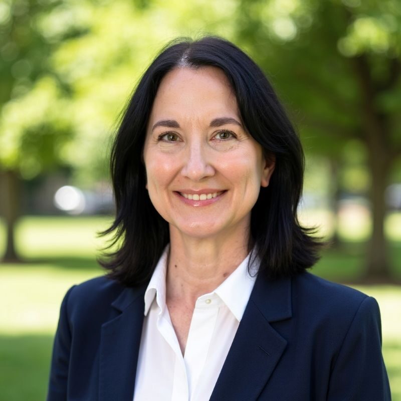 Dr. Sasser pictured smiling outside
