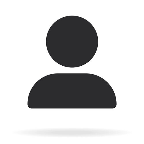 silhouette of a persons head and shoulders